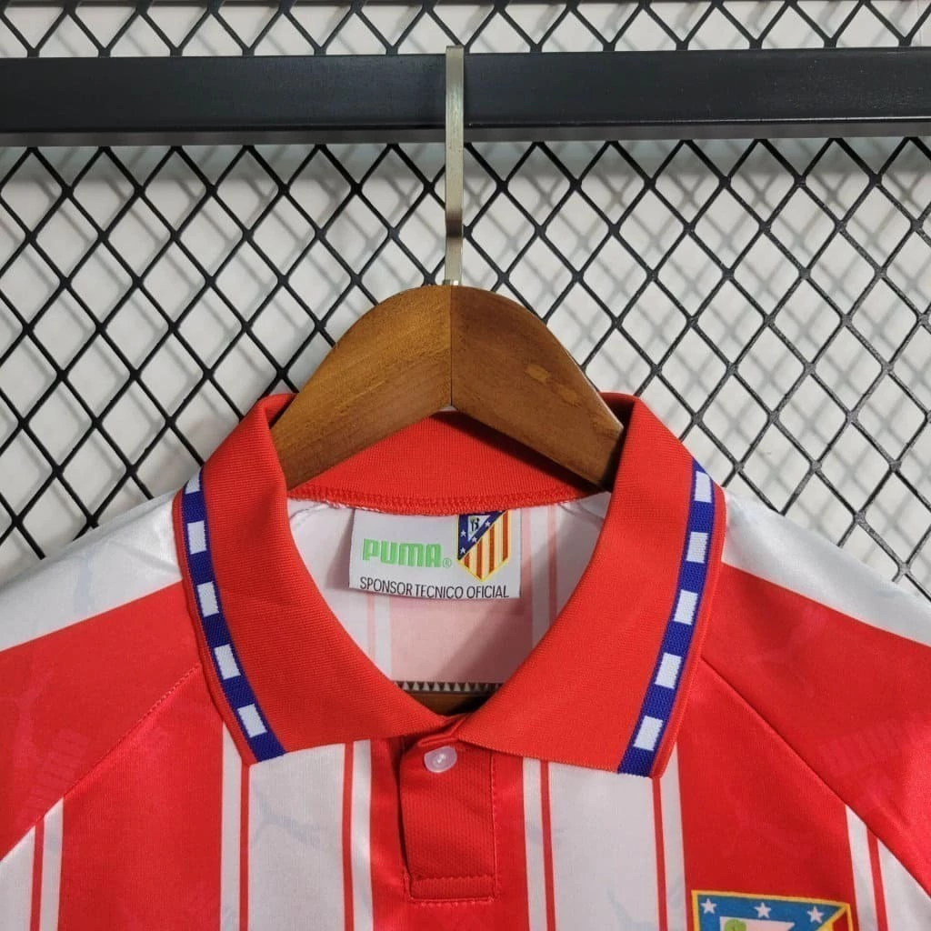 Camisa do Atlético de Madrid Retrô 1995-1996 Camisa do Atlético de Madrid Retrô 1995-1996