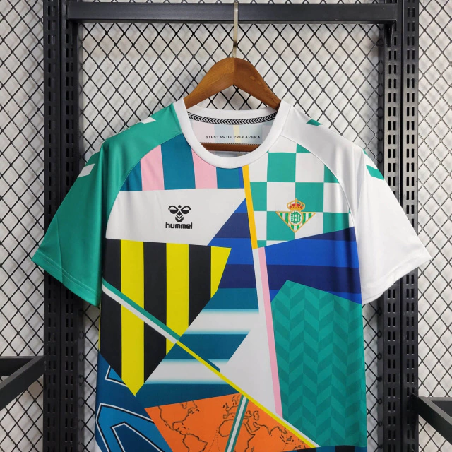Camisa do Real Betis Pré-Jogo 2024-2025 Camisa do Real Betis Pré-Jogo 2024-2025