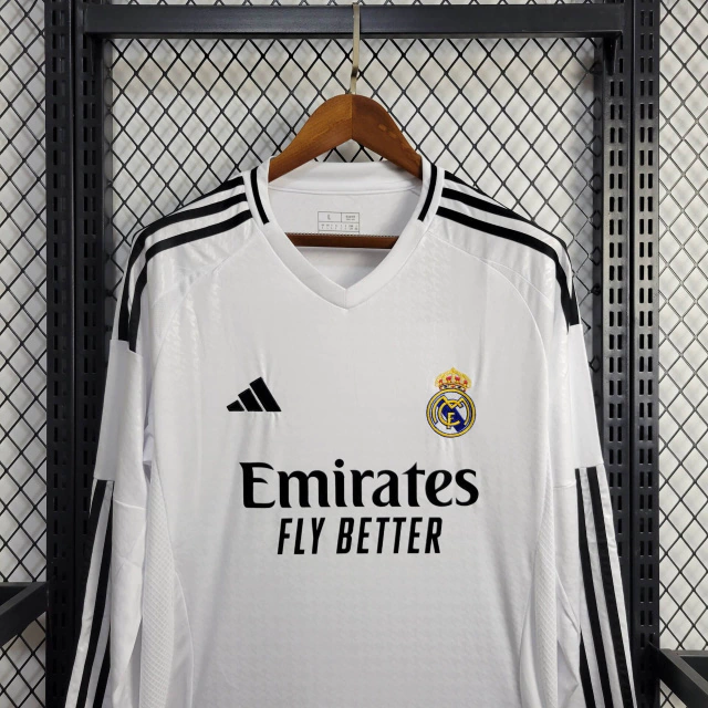 Camisa do Real Madrid Manga Longa I 2024-2025 Camisa do Real Madrid Manga Longa 2024-2025