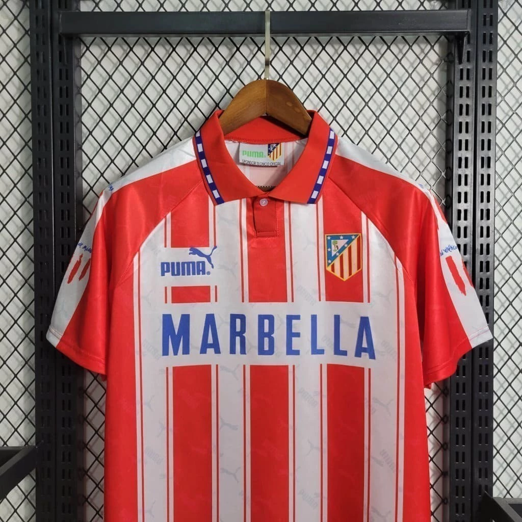 Camisa do Atlético de Madrid Retrô 1995-1996 Camisa do Atlético de Madrid Retrô 1995-1996