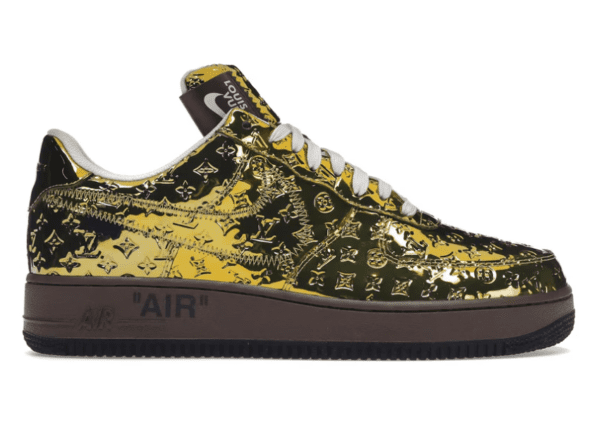 Louis Vuitton Nike Air Force 1 Low By Virgil Abloh Metallic Gold