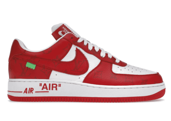 Louis Vuitton Nike Air Force 1 Low By Virgil Abloh White Red