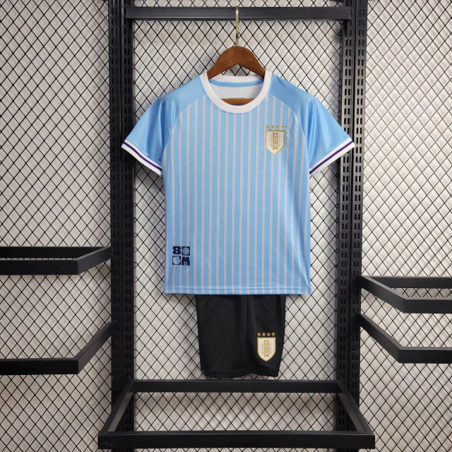 Kit de Uniforme Infantil do Uruguai I 2024-2025 Kit de Uniforme Infantil do Uruguai I 2024-2025