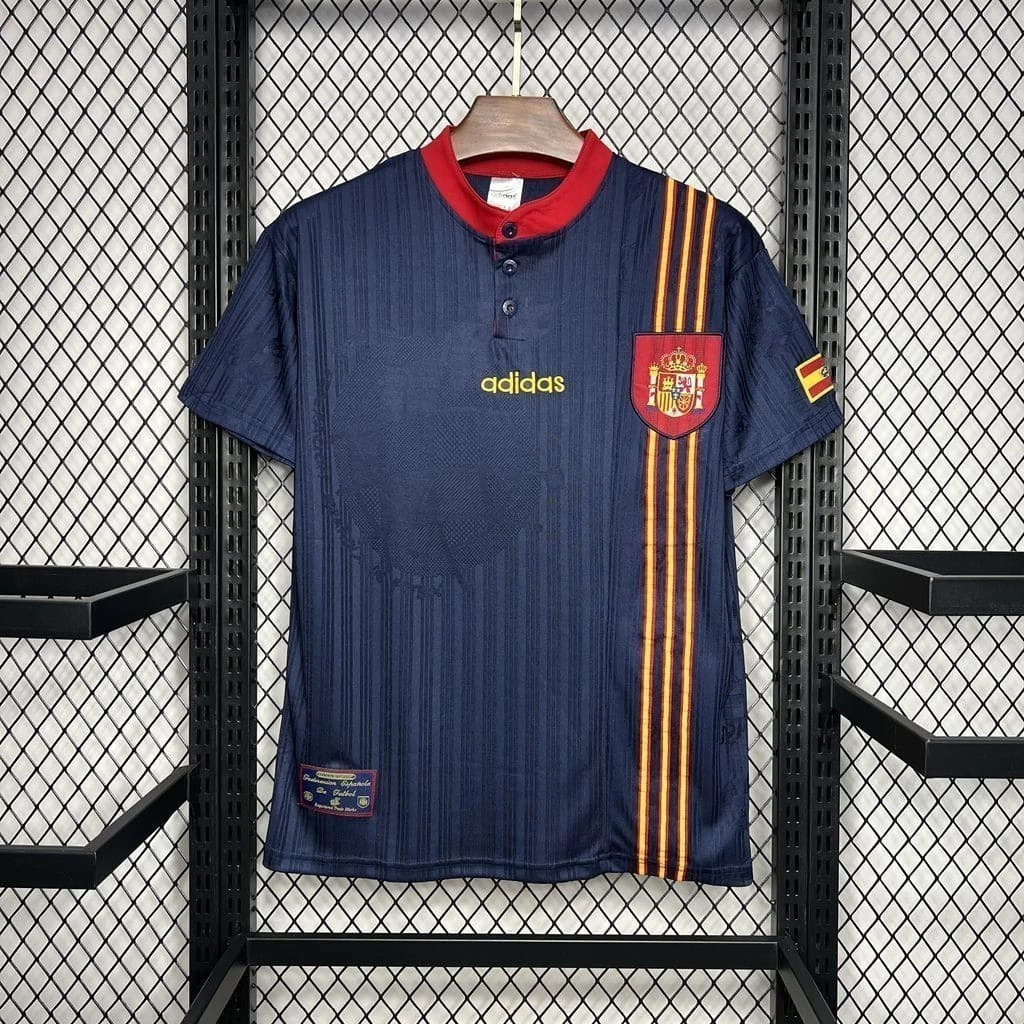 Camisa da Espanha Retrô 1996-1997 Camisa da Espanha Retrô 1996-1997