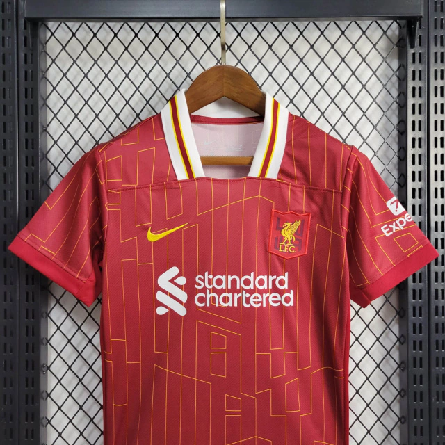 Kit de Uniforme Infantil do Liverpool I 2024-2025 Kit de Uniforme Infantil do Liverpool I 2024-2025