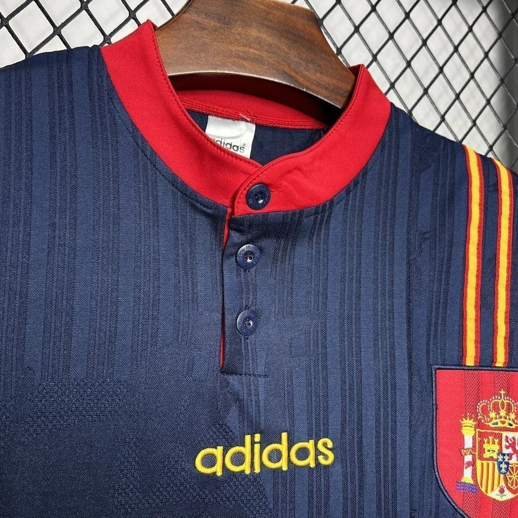 Camisa da Espanha Retrô 1996-1997 Camisa da Espanha Retrô 1996-1997