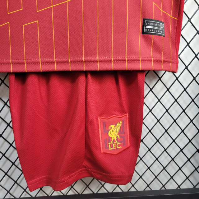 Kit de Uniforme Infantil do Liverpool I 2024-2025 Kit de Uniforme Infantil do Liverpool I 2024-2025