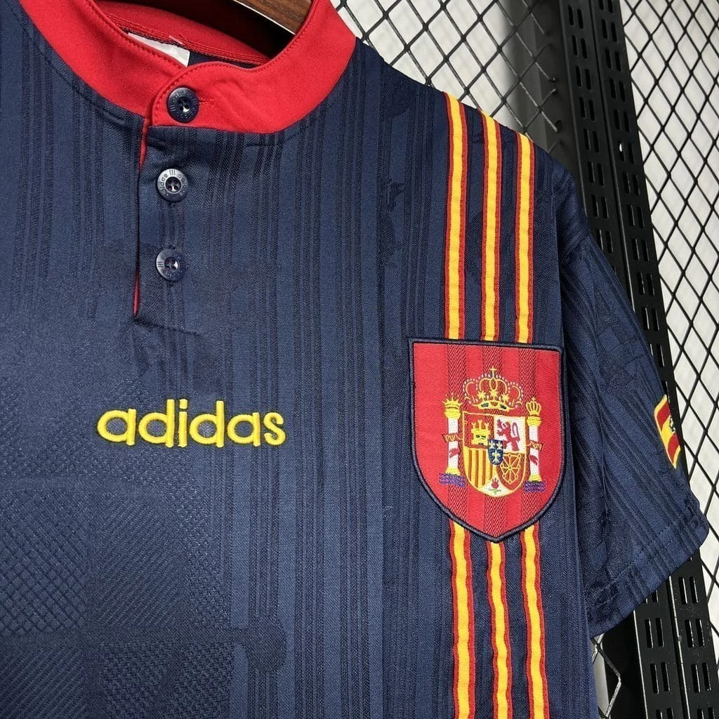 Camisa da Espanha Retrô 1996-1997 Camisa da Espanha Retrô 1996-1997