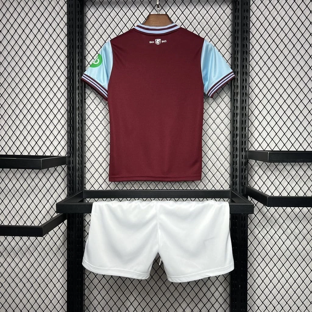 Kit de Uniforme Infantil do West-Ham I 2024-2025 Kit de Uniforme Infantil do West-Ham I 2024-2025