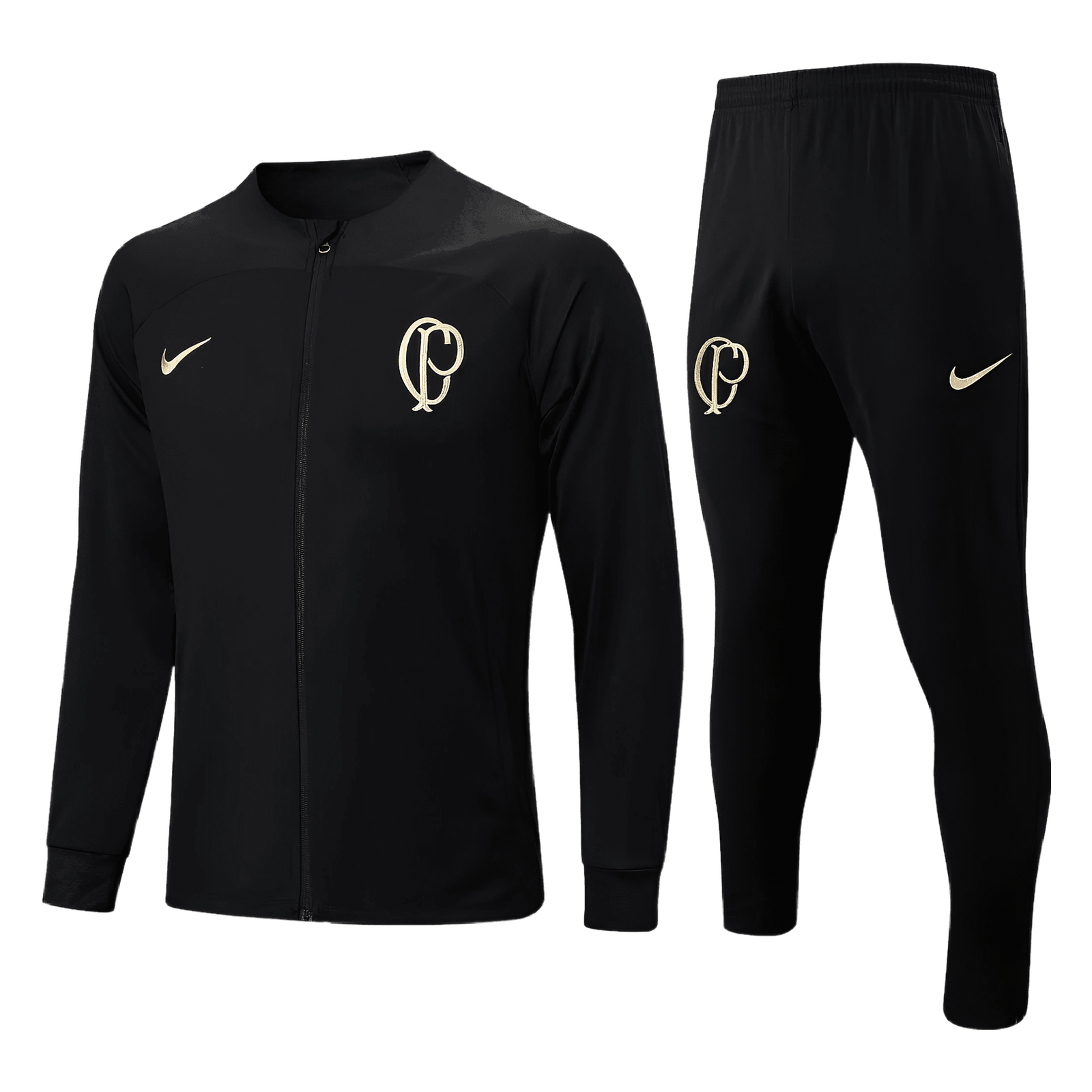 Conjunto Casaco e Calça Preto do Corinthians 2023-2024 Conjunto Casaco e Calça Preto do Corinthians 2023-2024