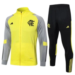 Conjunto Casaco e Calça Amarelo do Flamengo 2024-2025