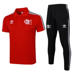 Conjunto Camisa Polo e Calça Vermelho do Flamengo 2025-2026