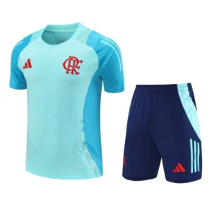 Conjunto Camisa e Short Azul Claro do Flamengo 2025-2026
