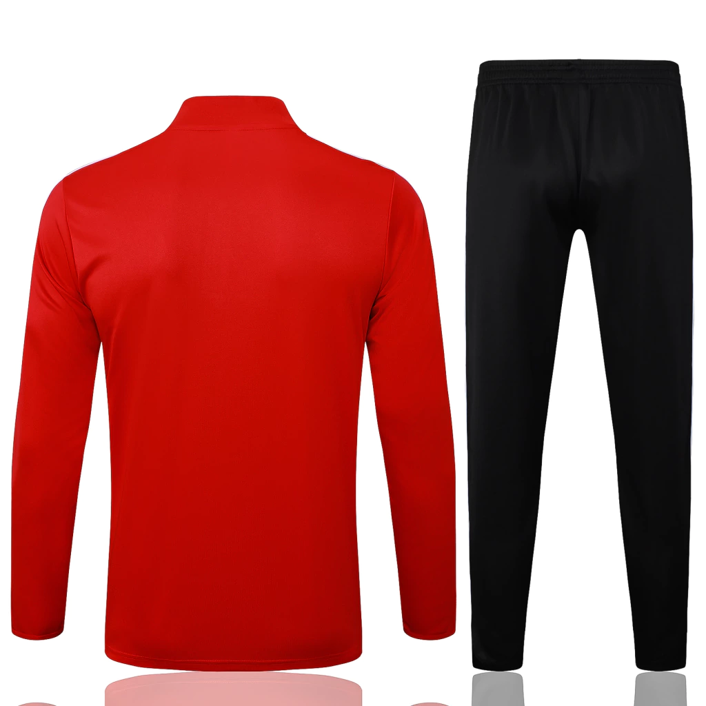 Conjunto Blusa Meio Zíper e Calça Vermelho do Flamengo 2025-2026 Conjunto Blusa Meio Zíper e Calça do Flamengo 2025-2026