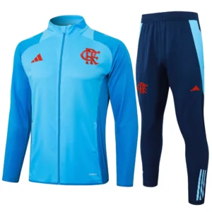 Conjunto Casaco e Calça Azul Claro do Flamengo 2025-2026