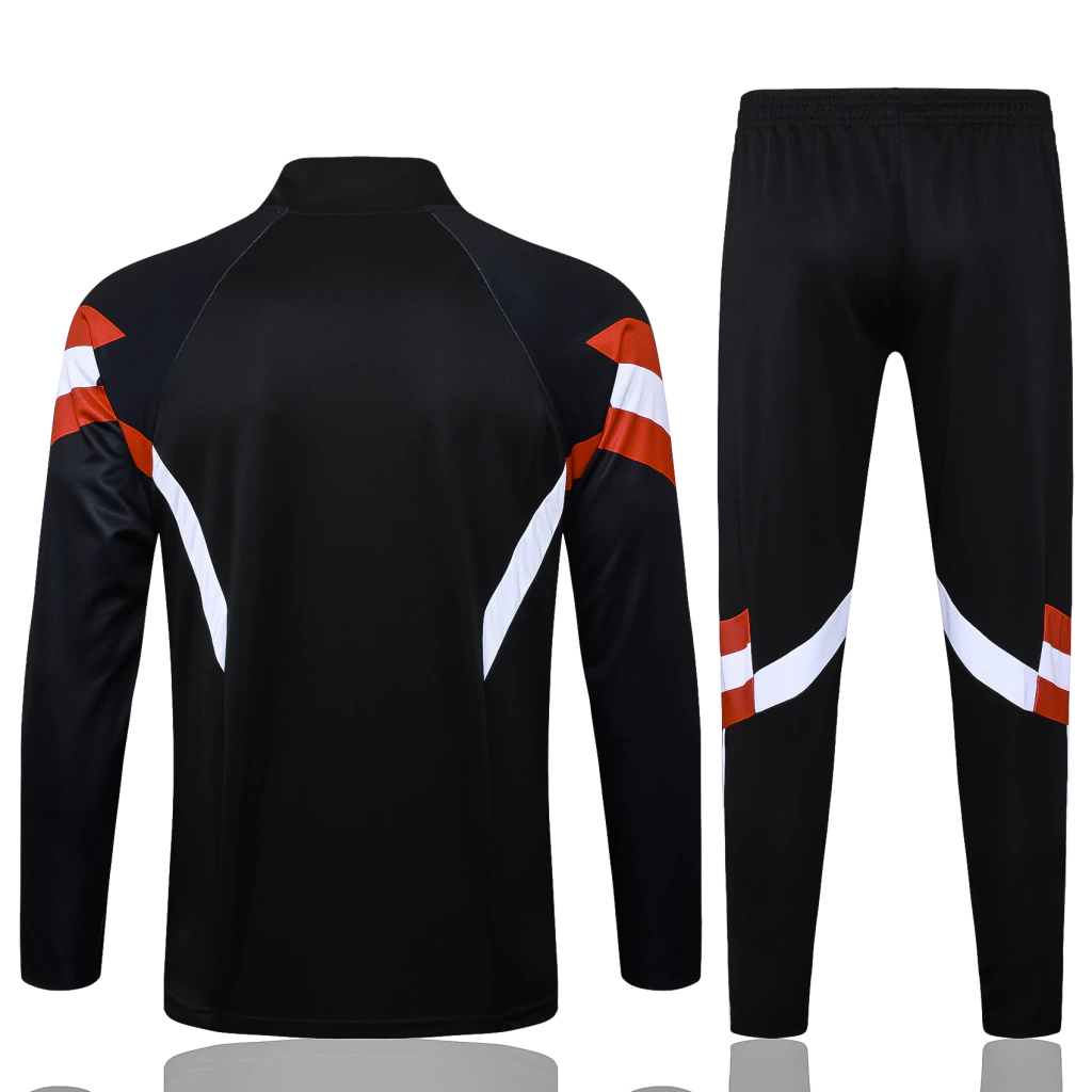 Conjunto Blusa Meio Zíper e Calça Preto do Flamengo 2025-2026 Conjunto Blusa Meio Zíper e Calça Preto do Flamengo 2025-2026