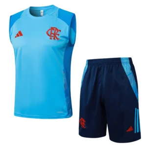 Conjunto Camisa e Short Azul Claro do Flamengo 2025-2026