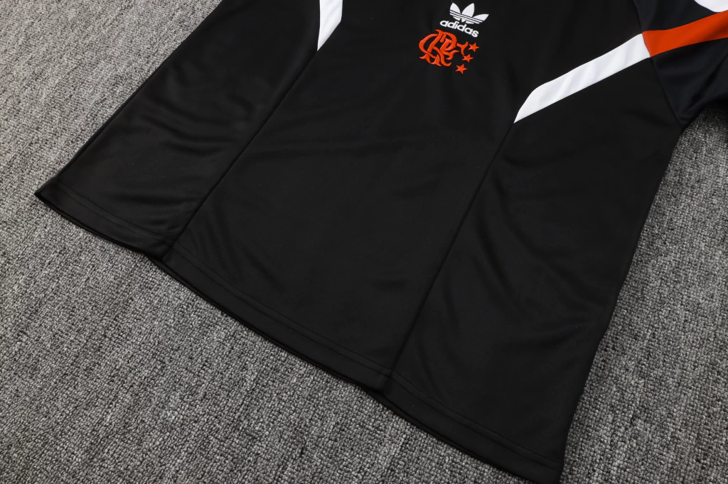 Conjunto Blusa Meio Zíper e Calça Preto do Flamengo 2025-2026 Conjunto Blusa Meio Zíper e Calça Preto do Flamengo 2025-2026
