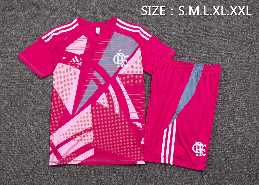 Conjunto Camisa e Short Rosa do Flamengo 2025-2026 Conjunto Camisa e Short Rosa do Flamengo 2025-2026
