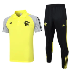 Conjunto Camisa Polo e Calça Amarelo do Flamengo 2024-2025