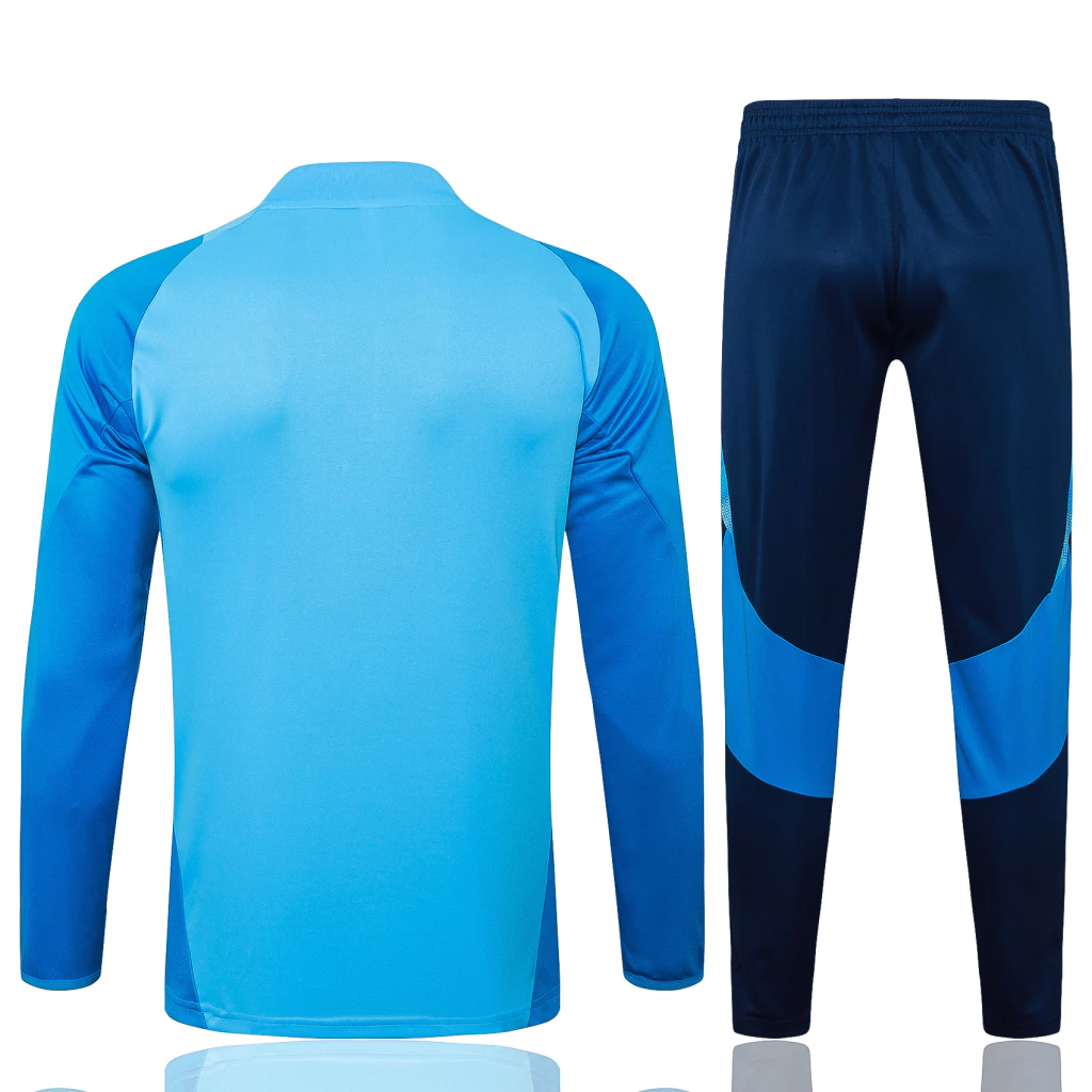 Conjunto Blusa Meio Zíper e Calça Azul Claro do Flamengo 2025-2026 Conjunto Blusa Meio Zíper e Calça Azul Claro do Flamengo 2025-2026