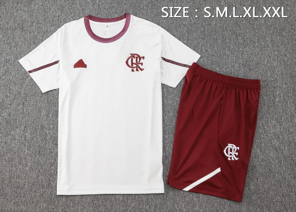 Conjunto Camisa e Short Branco do Flamengo 2024-2025 Conjunto Camisa e Short Branco do Flamengo 2024-2025