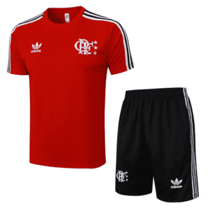 Conjunto Camisa e Short Vermelho do Flamengo 2025-2026
