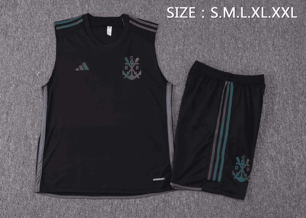 Conjunto Regata e Short Preto do Flamengo 2023-2024 Conjunto Regata e Short Preto do Flamengo 2023-2024