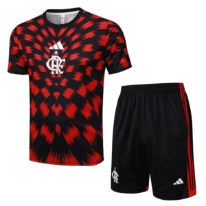 Conjunto Camisa e Short Vermelho do Flamengo 2025-2026