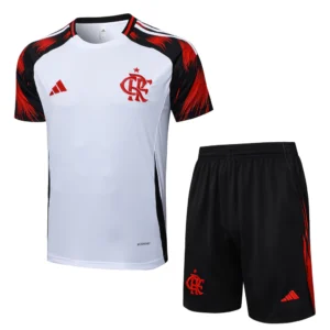 Conjunto Camisa e Short Branco do Flamengo 2025-2026