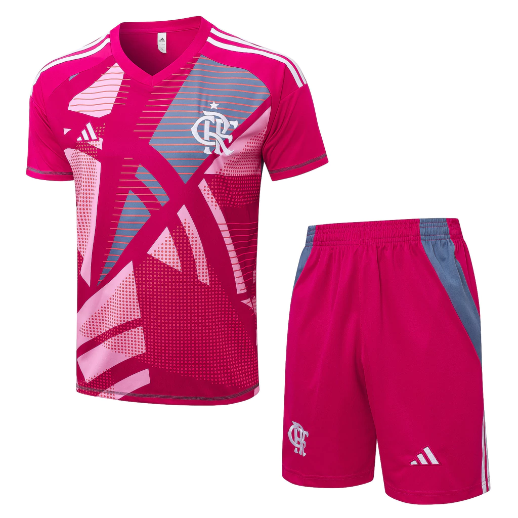 Conjunto Camisa e Short Rosa do Flamengo 2025-2026 Conjunto Camisa e Short Rosa do Flamengo 2025-2026
