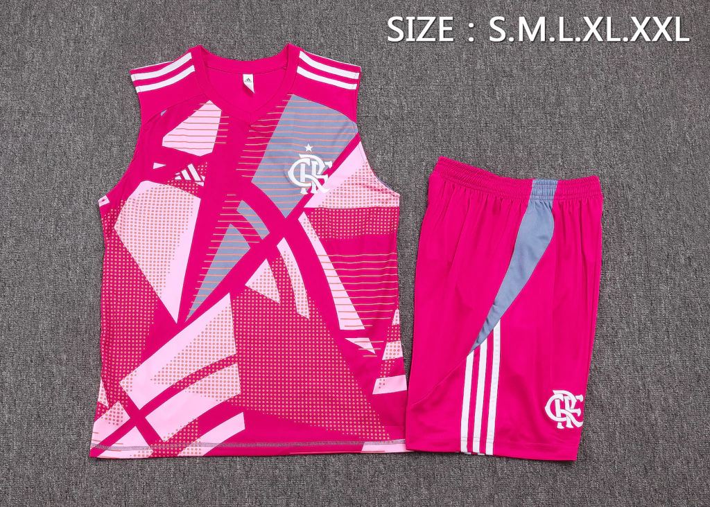 Conjunto Regata e Short Rosa do Flamengo 2025-2026 Conjunto Regata e Short Rosa do Flamengo 2025-2026