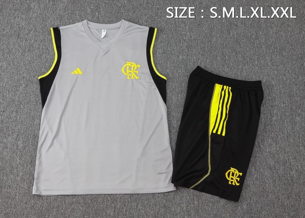 Conjunto Regata e Short Cinza do Flamengo 2024-2025 Conjunto Regata e Short Cinza do Flamengo 2024-2025